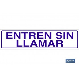 ▷ Cartel Entren sin llamar | Ferreidea