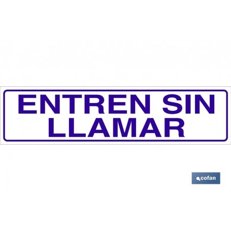 ▷ Cartel Entren sin llamar | Ferreidea