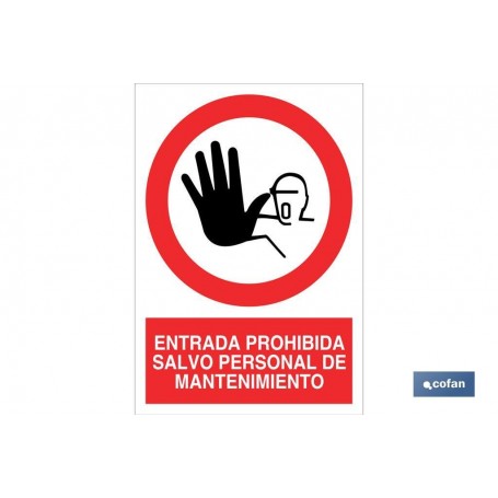 ▷ Señal Entrada prohibida salvo personal de mantenimiento | Ferreidea