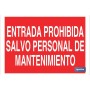 ▷ Cartel Entrada prohibida salvo personal de mantenimiento | Ferreidea