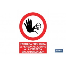 ▷ Señal Entrada prohibida a personas ajenas a la empresa sin autorización | Ferreidea