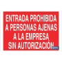 ▷ Cartel Entrada prohibida a personas ajenas a la empresa sin autorización | Ferreidea