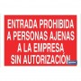 ▷ Cartel Entrada prohibida a personas ajenas a la empresa sin autorización | Ferreidea