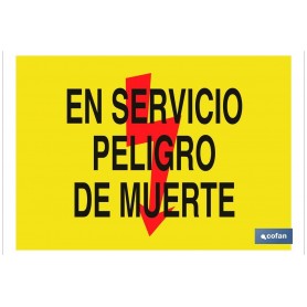 ▷ Cartel En servicio peligro de muerte | Ferreidea