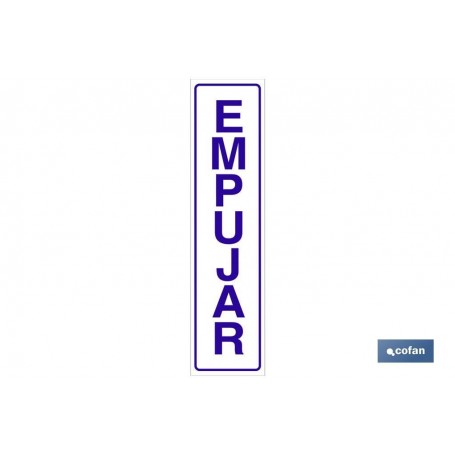 ▷ Cartel Empujar glasspack adhesivo | Ferreidea