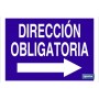 ▷ Cartel Dirección Obligatoria Derecha con Texto | Ferreidea