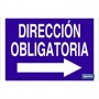 ▷ Cartel Dirección Obligatoria Derecha con Texto | Ferreidea