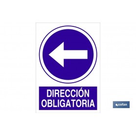 ▷ Señal Dirección obligatoria Izquerda | Ferreidea