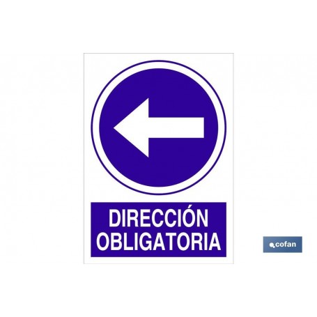 ▷ Señal Dirección obligatoria Izquerda | Ferreidea