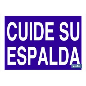 ▷ Cartel Cuide su espalda | Ferreidea