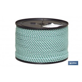 ▷ Cuerda Trenzada Helicoidal Blanco/Verde (100% polipropileno) | Ferreidea