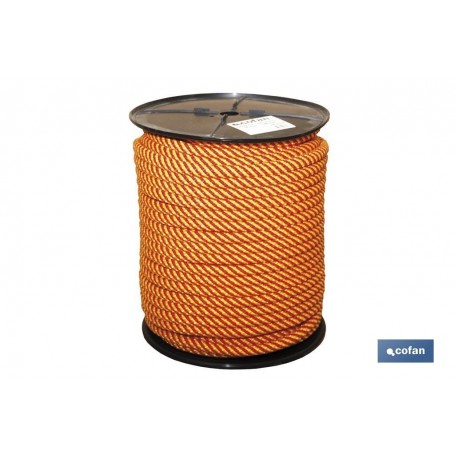 ▷ Cuerda Trenzada Helicoidal Amarillo/Rojo (100% Polipropileno) | Ferreidea