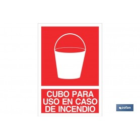 ▷ Cartel Cubo para uso en caso de incendio | Ferreidea