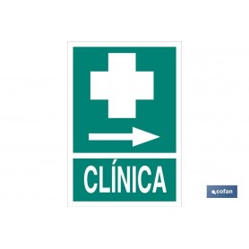▷ Cartel Clínica a la derecha Luminiscente | Ferreidea