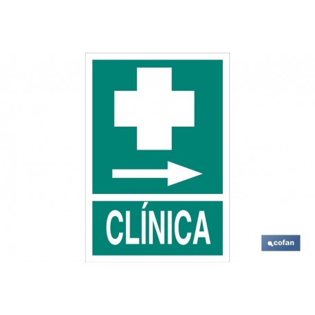 ▷ Cartel Clínica a la derecha Luminiscente | Ferreidea