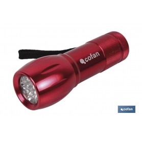 ▷ Linterna Aluminio 9 LED COLORES | Ferreidea