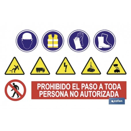 ▷ Cartel para obra en glasspack 0,7 mm | Ferreidea