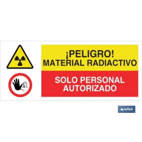 ▷ Cartel ATENCIÓN PELIGRO MATERIAL RADIACTIVO - SOLO PERSONAL AUTORIZADO | Ferreidea