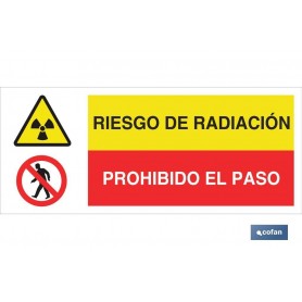 ▷ Cartel ATENCIÓN RIESGO DE RADIACIÓN - PROHIBIDO EL PASO | Ferreidea