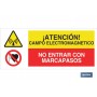 ▷ Cartel ATENCIÓN PELIGRO CAMPO ELECTROMAGNETICO - NO ENTRAR CON MARCAPASOS | Ferreidea