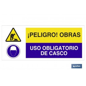 ▷ Cartel PELIGRO CAIDAS A DISTINTO NIVEL - USO OBLIGATORIO DE ARNES DE SEGURIDAD | Ferreidea