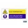 ▷ Cartel BAJA TEMPERATURA - USO OBLIGATORIO DE ROPA PROTECTORA | Ferreidea