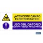 ▷ Cartel ATENCIÓN CAMPO ELECTROESTÁTICO -USO OBLIGATORIO DE ROPA Y MEDIOS ANTIESTÁTICOS | Ferreidea