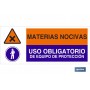 ▷ Cartel MATERIAS NOCIVAS - USO OBLIGATORIO DE EQUIPO DE PROTECCIÓN | Ferreidea