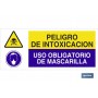 ▷ Cartel ATENCIÓN PELIGRO INTOXICACIÓN - USO OBLIGATORIO DE MASCARILLA | Ferreidea