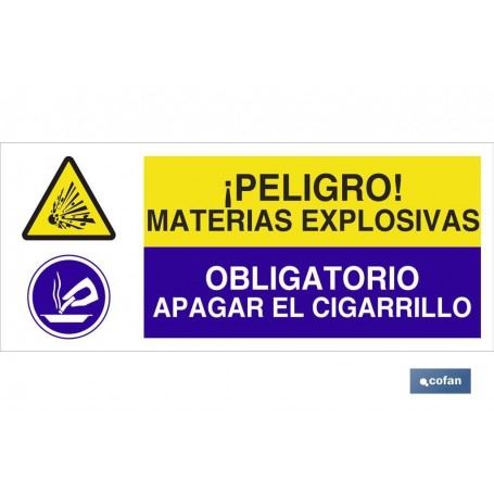▷ ATENCIÓN PELIGRO MATERIAS EXPLOSIVAS - APAGAR EL CIGARRILLO | Ferreidea