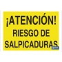 ▷ Cartel ¡Atención! riesgo de salpicaduras | Ferreidea