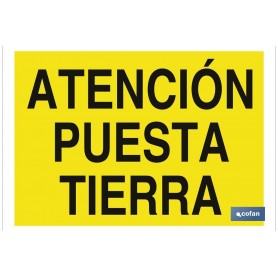 ▷ Cartel Atención puesta tierra | Ferreidea