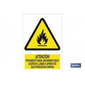 ▷ Señal Atención, no encender fuego, llamas o chispas | Ferreidea