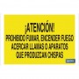 ▷ Cartel Atención, no encender fuego, llamas o chispas | Ferreidea
