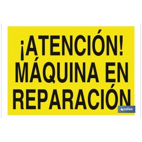 ▷ Cartel ¡Atención! máquina en reparación | Ferreidea
