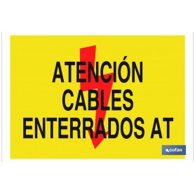 ▷ Cartel Atención cables enterrados AT | Ferreidea