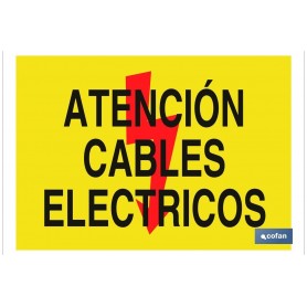 ▷ Cartel Atención cables eléctricos | Ferreidea