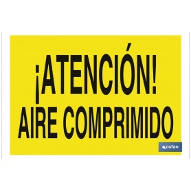 ▷ Cartel ¡Atención! aire comprimido | Ferreidea