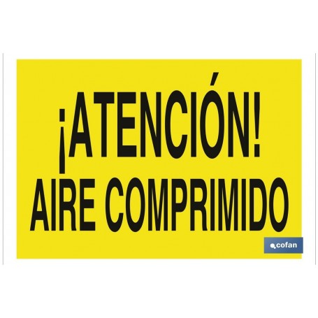 ▷ Cartel ¡Atención! aire comprimido | Ferreidea