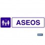▷ Señal adhesiva con imagen y texto de aseos | Ferreidea