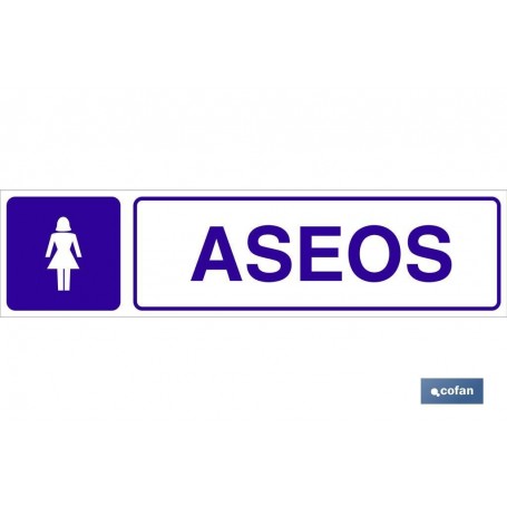 ▷ Cartel Adhesivo aseos señora | Ferreidea