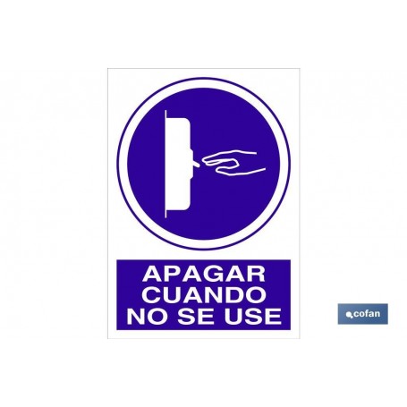 ▷ Señal Apagar cuando no se use | Ferreidea