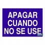 ▷ Cartel Apagar cuando no se use | Ferreidea