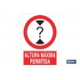 ▷ Cartel Altura máxima permitida | Ferreidea