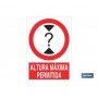 ▷ Cartel Altura máxima permitida | Ferreidea