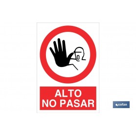 ▷ Cartel Alto No Pasar | Ferreidea