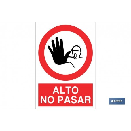 ▷ Cartel Alto No Pasar | Ferreidea