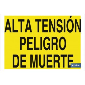 ▷ Cartel Alta tensión peligro de muerte Texto | Ferreidea