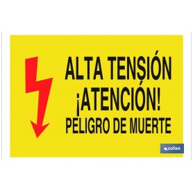 ▷ Señal Alta tensión atención peligro de muerte | Ferreidea