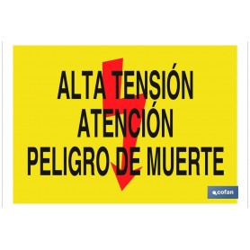 ▷ Cartel Alta tensión atención peligro de muerte | Ferreidea